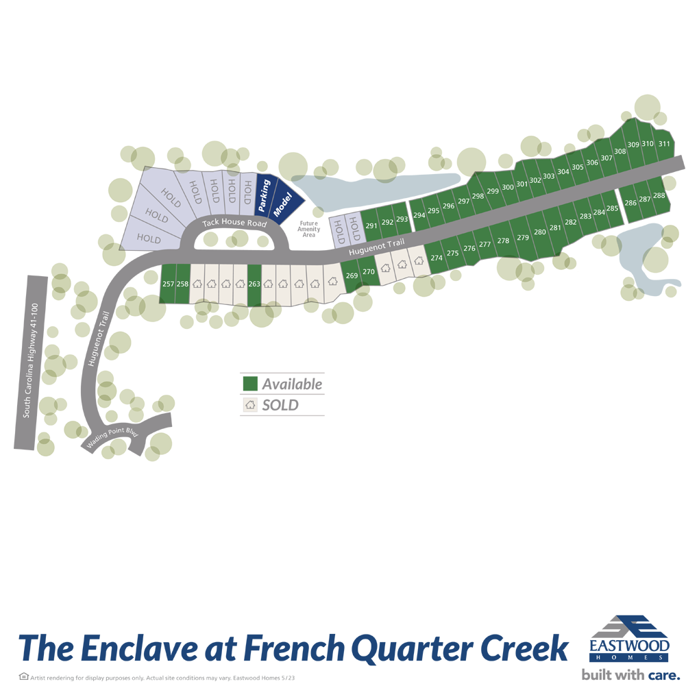 Enclave at French Quarter Creek Huger, SC Homes For Sale Eastwood Homes